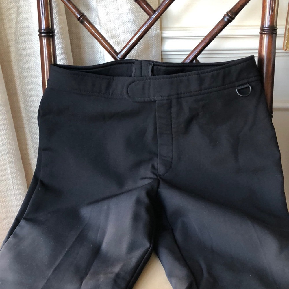 SCHOELLER Fleece lined size 12 Long Black stirrup ski pants.